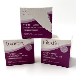 3 TRILASTIN Stretch Mark Prevention Creams, Apricot Oil, Shea Butter, Vitamin E